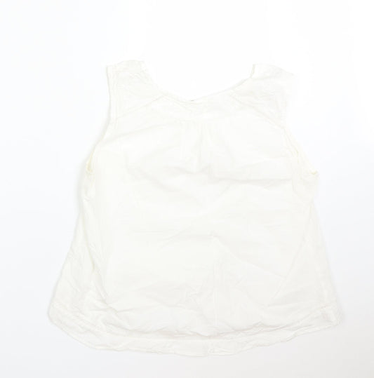 MISTRAT Womens White   Basic T-Shirt Size 14