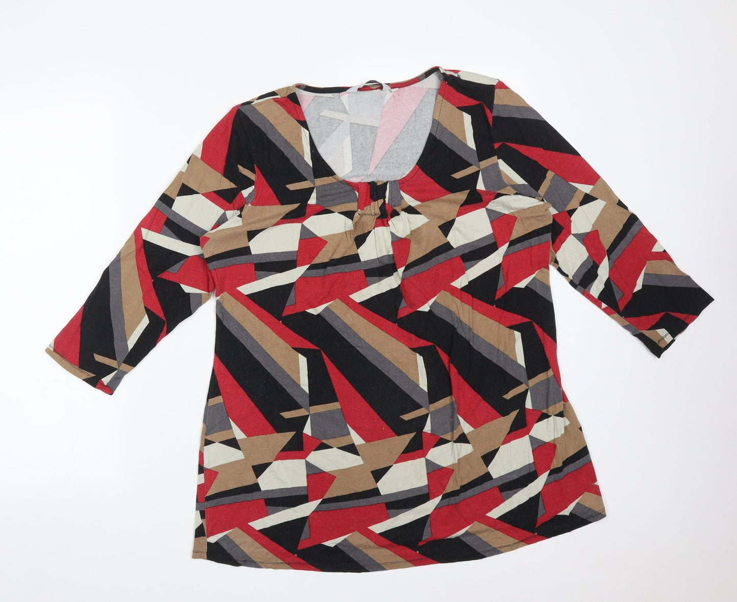 PREVIEW Womens Multicoloured Geometric  Basic T-Shirt Size 14
