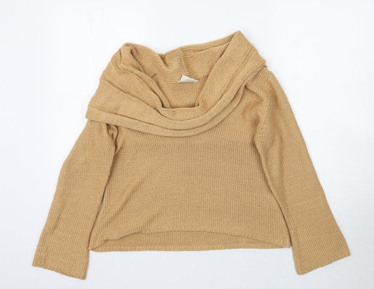 Off shoot Womens Beige  Knit Pullover Jumper Size M