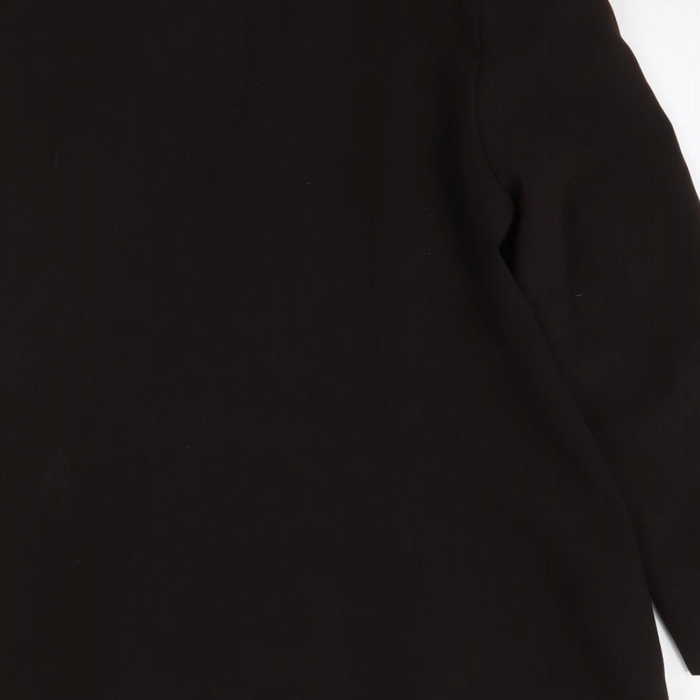 Meico Womens Brown   Overcoat Blazer Size 14