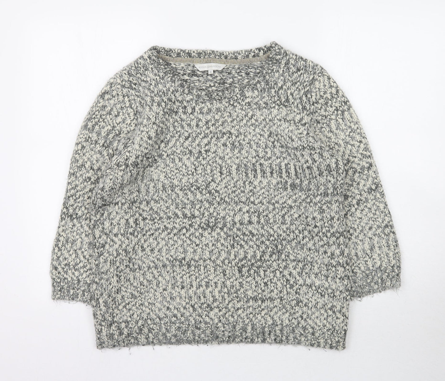 Debenhams Womens Grey  Knit Pullover Jumper Size 16