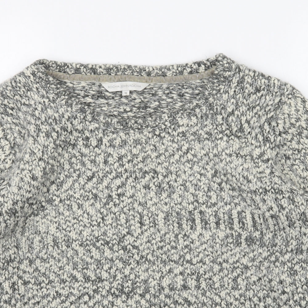 Debenhams Womens Grey  Knit Pullover Jumper Size 16