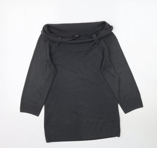 Marks and Spencer Womens Grey  Knit Pullover Jumper Size 10