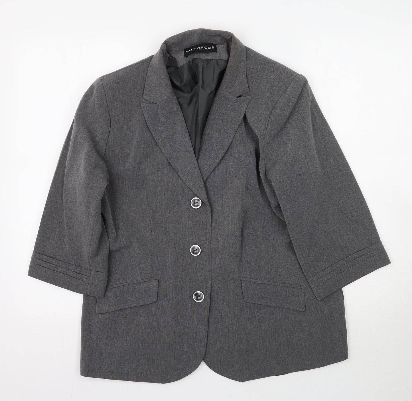 Wardrobe Womens Grey   Jacket Blazer Size 16