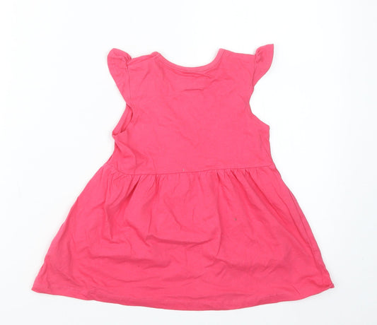 Primark Girls Pink   T-Shirt Dress  Size 12-18 Months