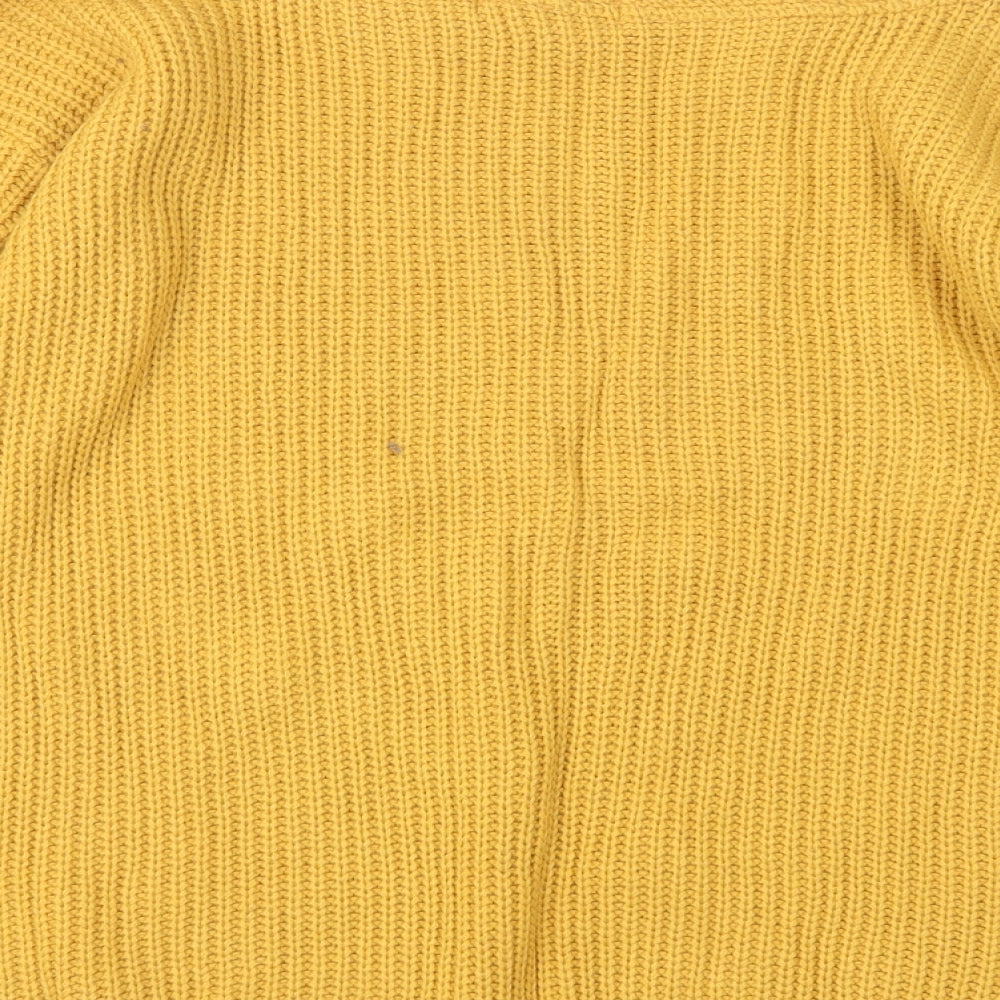 Missguided Womens Yellow  Knit Pullover Jumper Size M