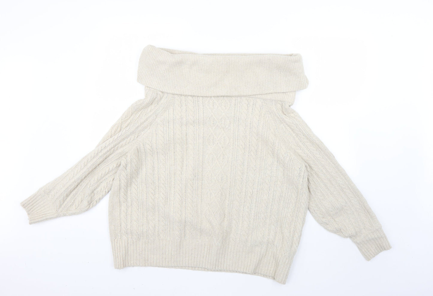 H&M Womens Beige   Pullover Jumper Size M