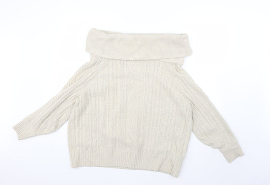 H&M Womens Beige   Pullover Jumper Size M