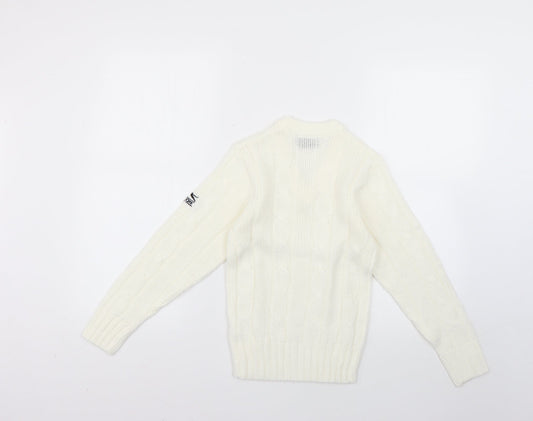 Slazenger Girls White   Pullover Jumper Size 9-10 Years