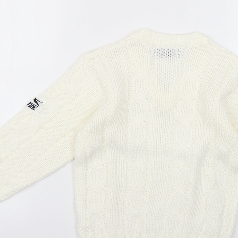 Slazenger Girls White   Pullover Jumper Size 9-10 Years