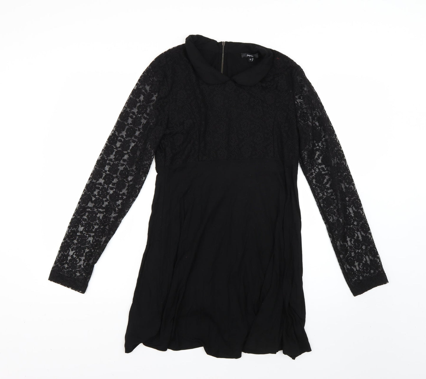 Papaya Womens Black   Fit & Flare  Size 12