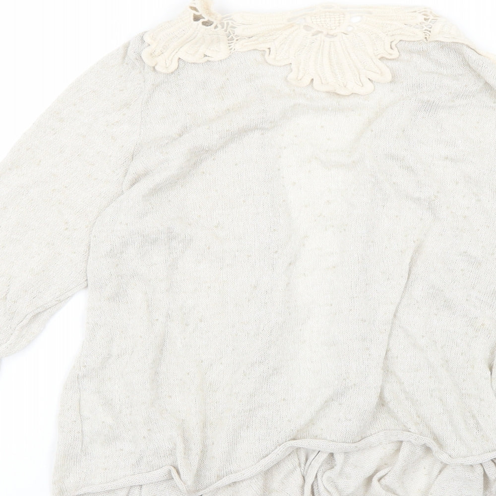 Per Una Womens Beige   Cardigan Jumper Size 18