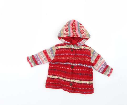 Gap Baby Multicoloured Geometric  Basic Coat Coat Size 9-12 Months