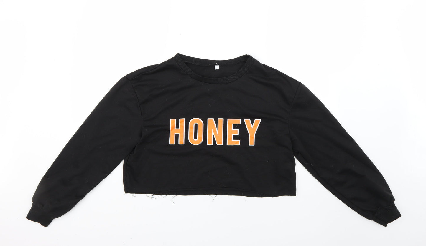 Preworn Womens Black   Pullover Jumper Size S