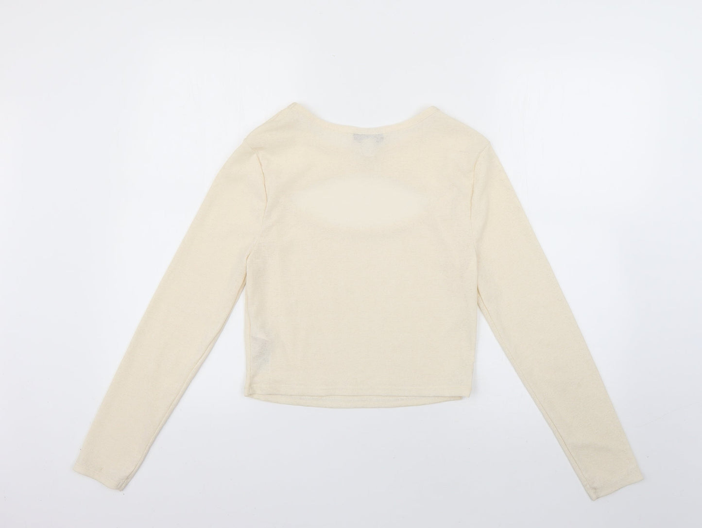 Topshop Womens Beige   Basic T-Shirt Size 14