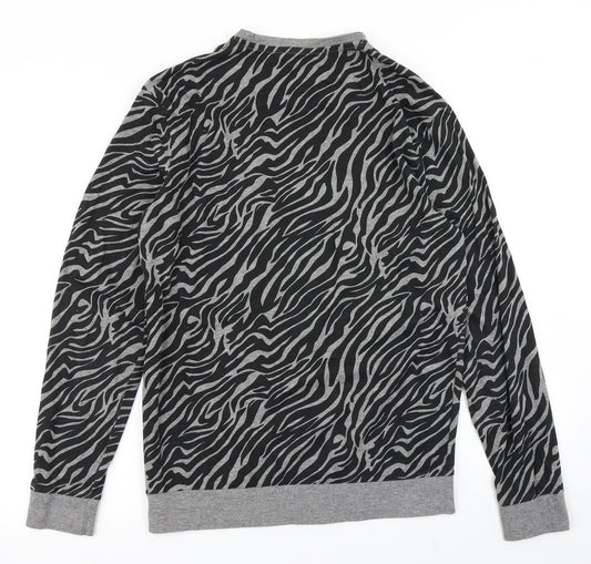 NEXT Womens Black Animal Print  Basic T-Shirt Size S