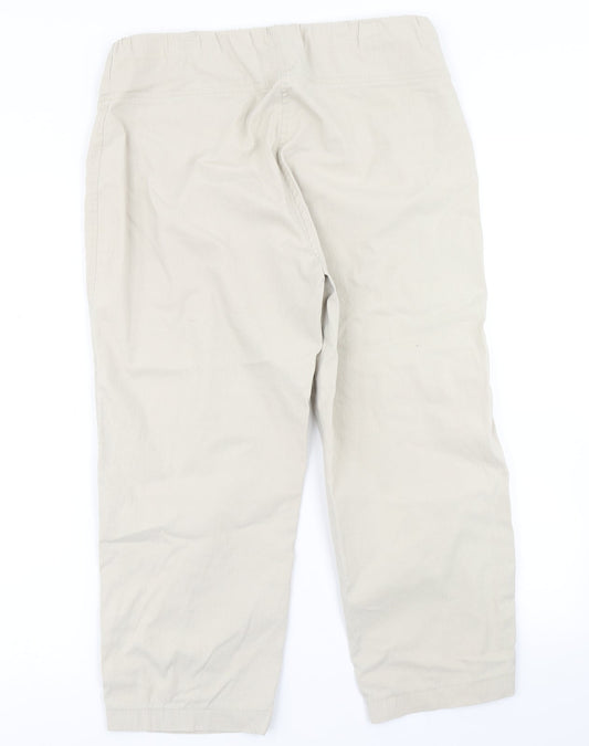 Marco Polo Womens Beige   Pedal Pusher Trousers Size 12 L21 in