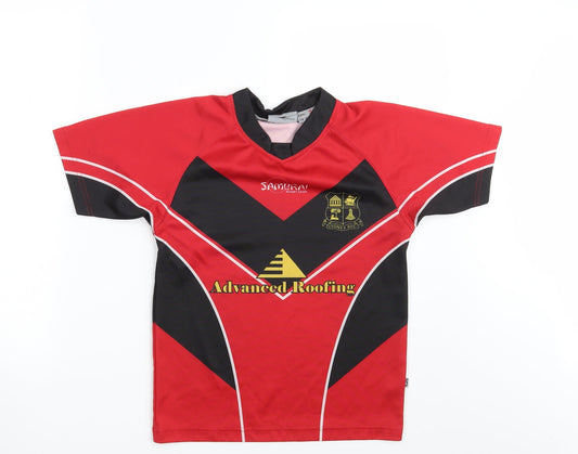 Samurai Boys Red   Basic T-Shirt Size S