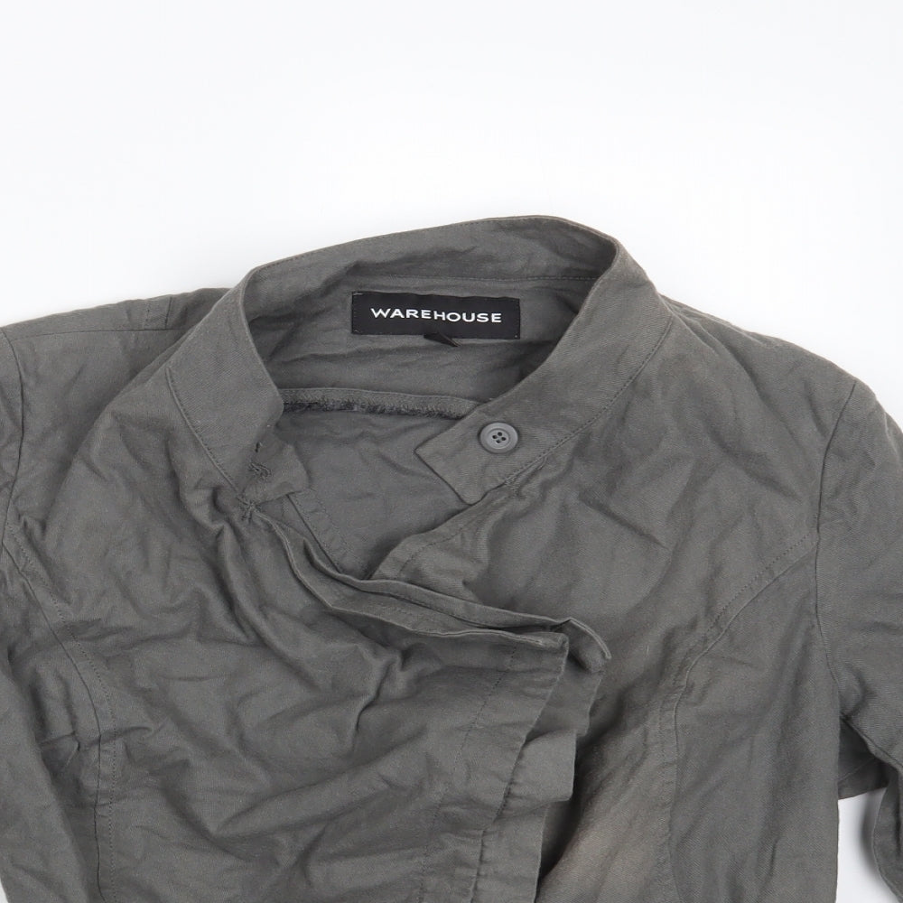 Warehouse Womens Grey   Jacket Coat Size 12