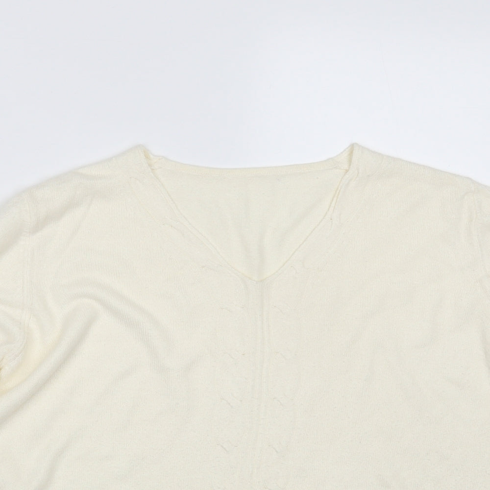 By Design  PLC Womens Ivory  Knit Pullover Jumper Size L