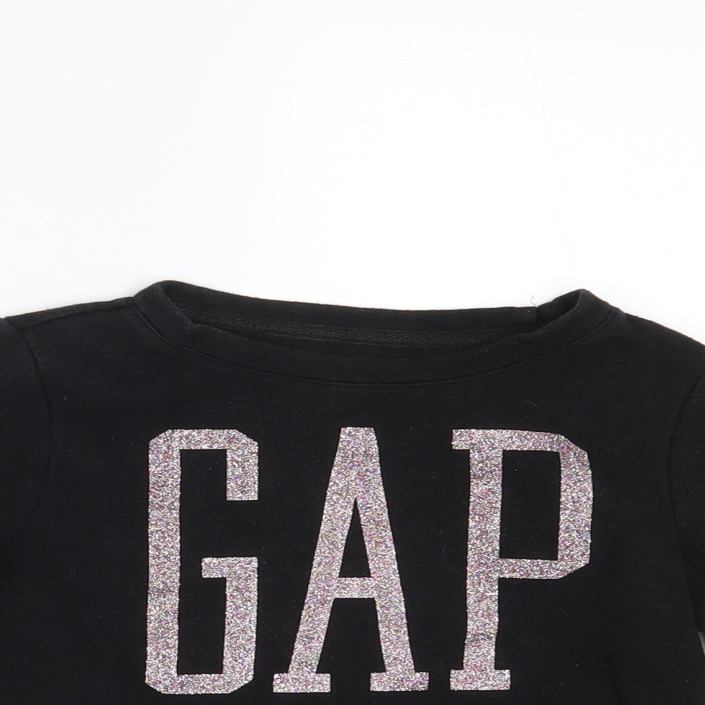 Gap Girls Black   Pullover Sweatshirt Size 6-7 Years