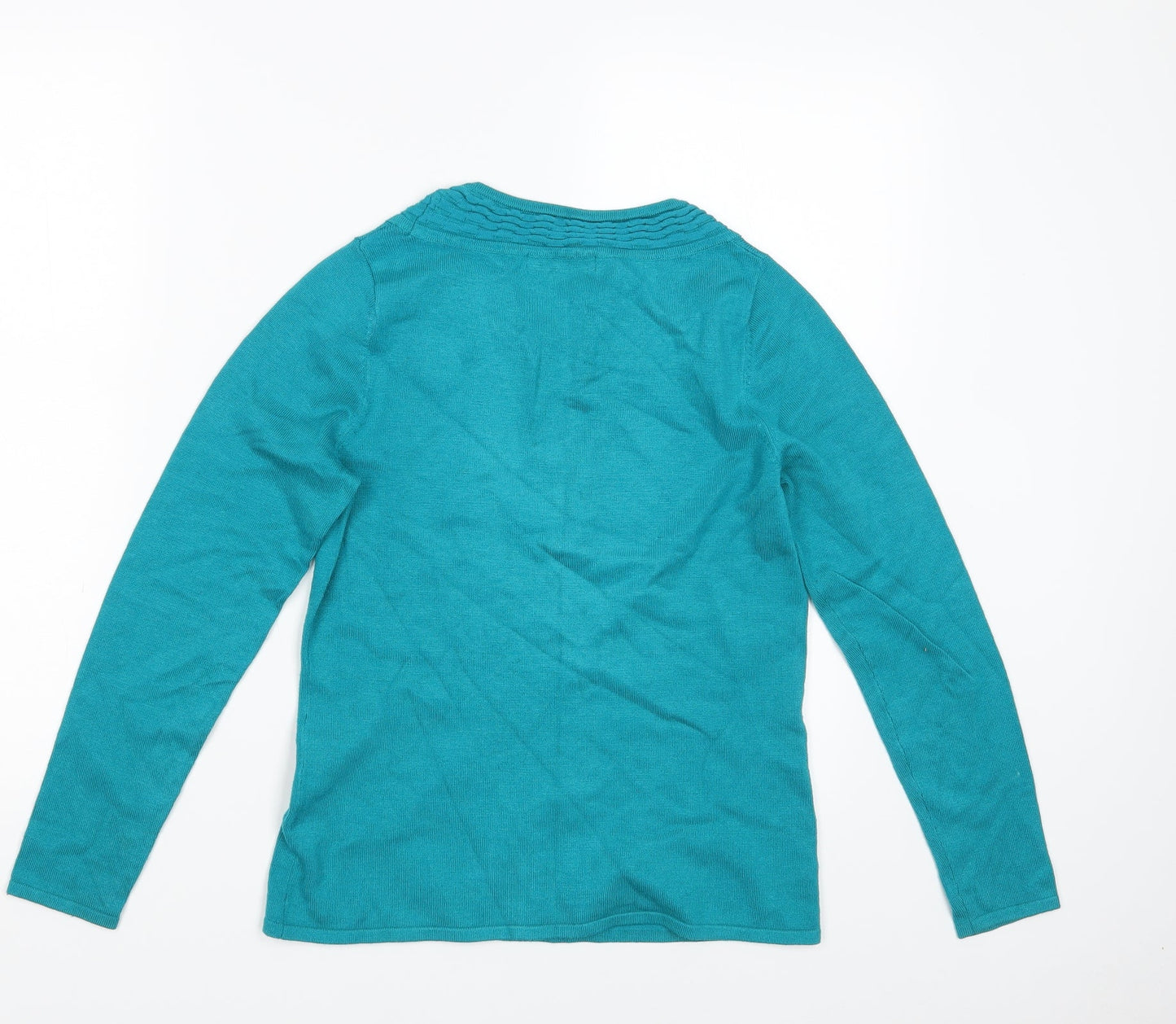 BM Collection Womens Blue  Knit Pullover Jumper Size XS