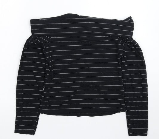Miss Selfridge Womens Blue Striped  Pullover Sweatshirt Size 12