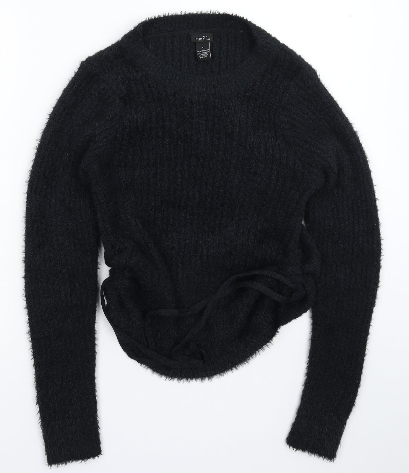 rue21 Womens Black  Knit Pullover Jumper Size S