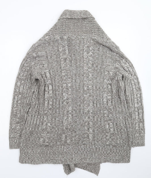 BM Womens Grey  Knit Cardigan Jumper Size M