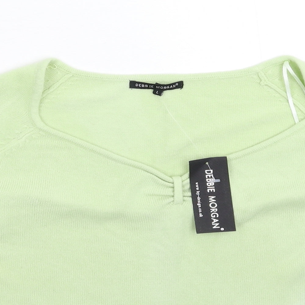 Debbie Morgan Womens Green  Knit Pullover Jumper Size L