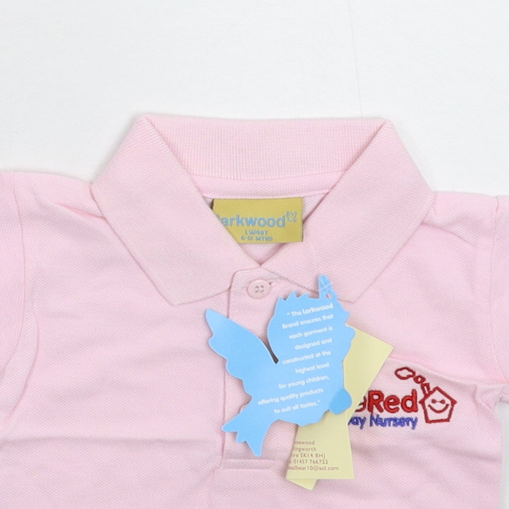 Larkwood Girls Orange   Pullover Polo Size 9-12 Months