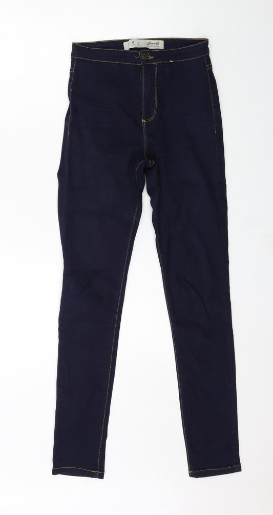 Denim & Co. Womens Blue  Denim Skinny Jeans Size 10 L29 in