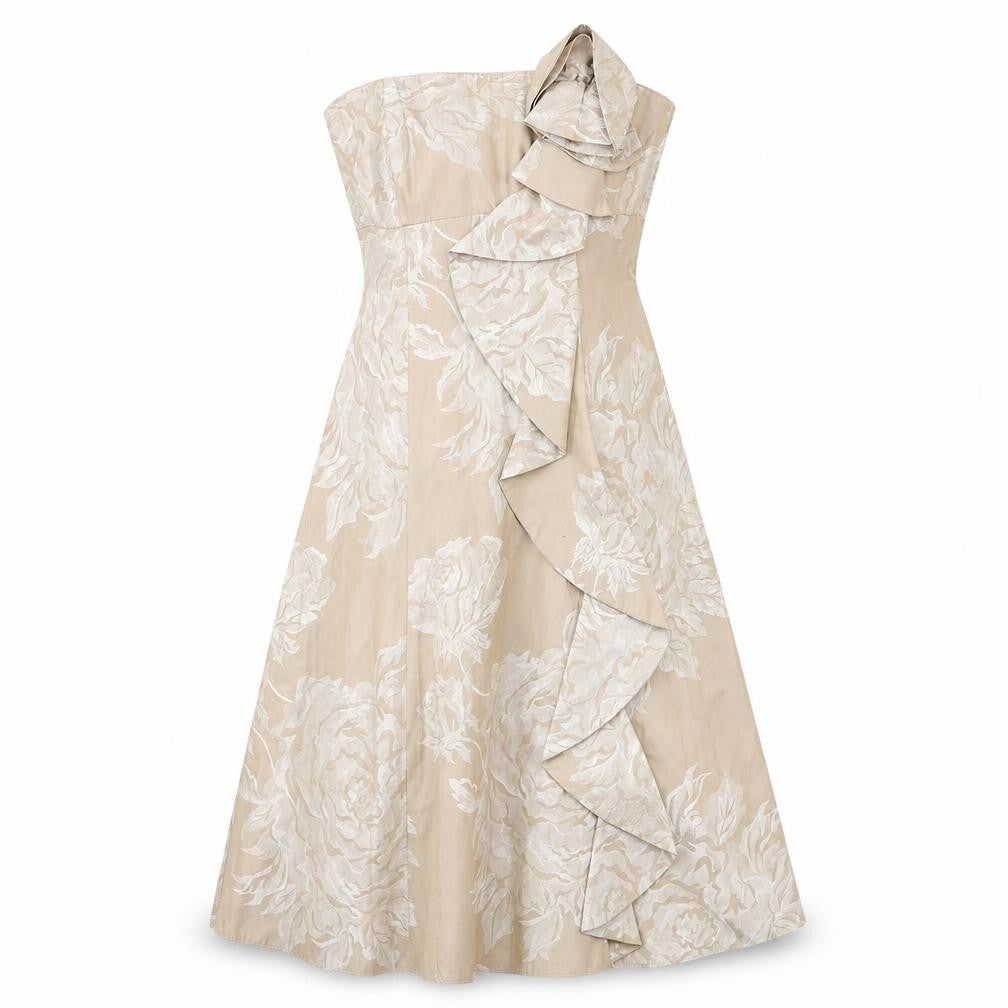 Debut Womens Brown Floral  Ball Gown  Size 8
