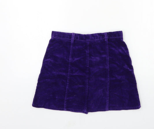 The Trader Jeans Company Girls Purple  Velour A-Line Skirt Size 11 Years