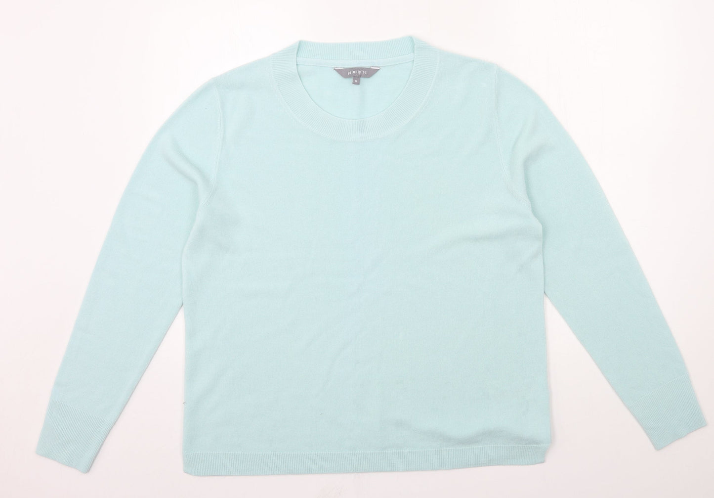 Priciples Womens Blue  Knit Pullover Jumper Size 18
