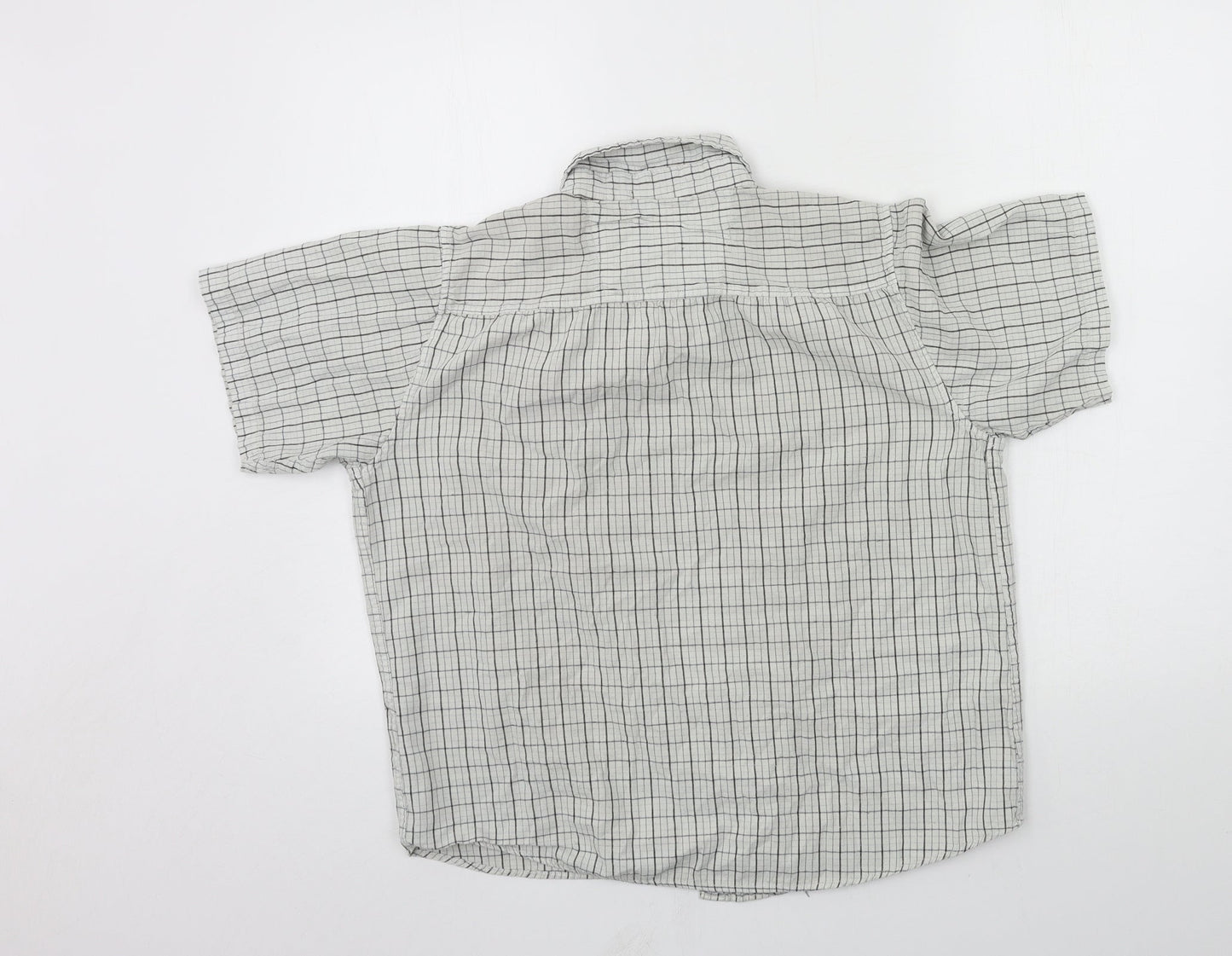 Cambridge Classics Mens Grey Plaid   Button-Up Size L