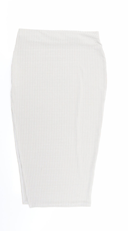Boohoo Womens Grey   Flare Skirt Size 10  - Stretch waistband