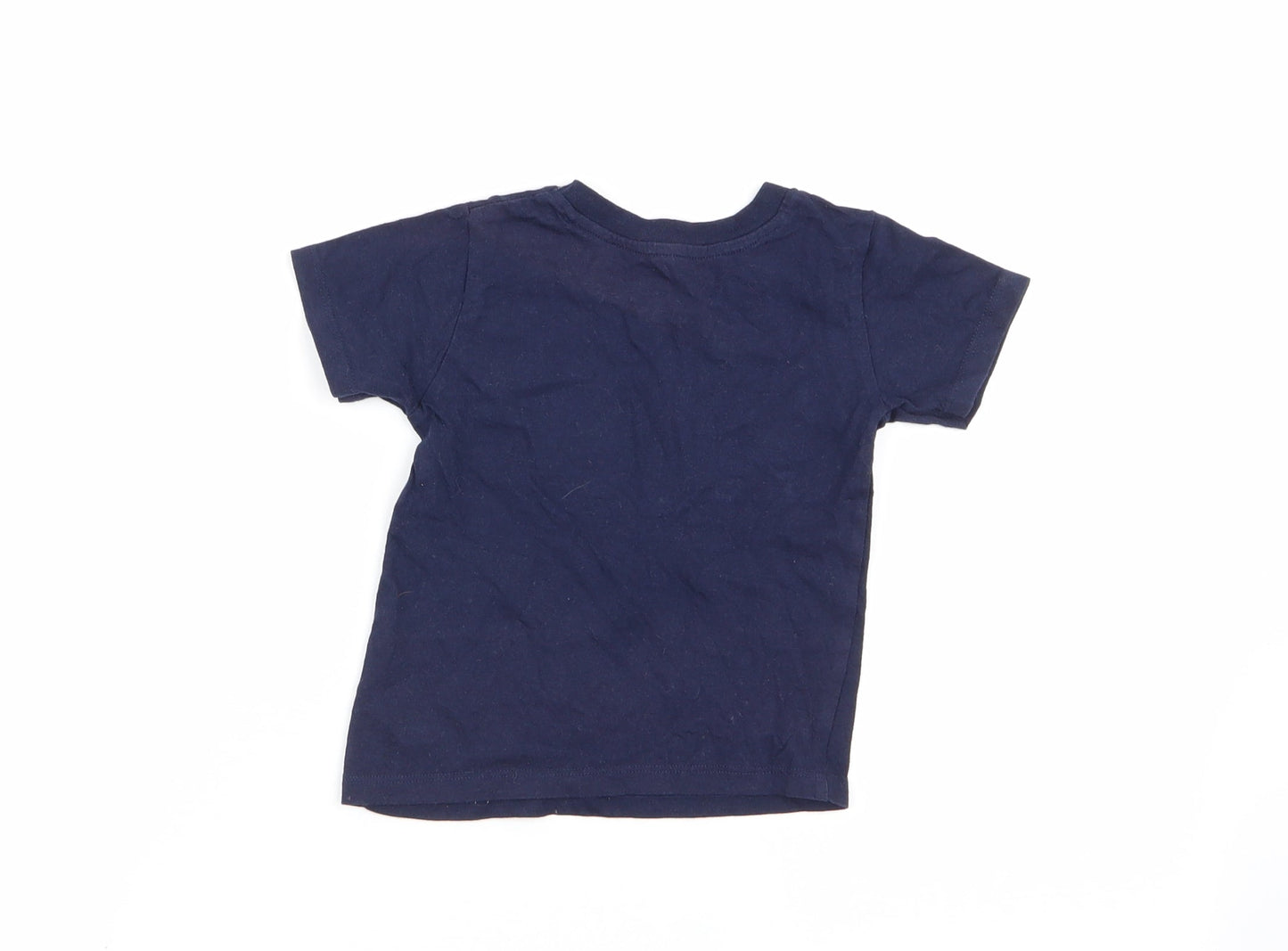 Primark Boys Blue Animal Print  Basic T-Shirt Size 12-18 Months