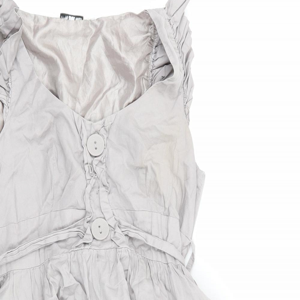 New Look Womens Grey   Fit & Flare  Size 10