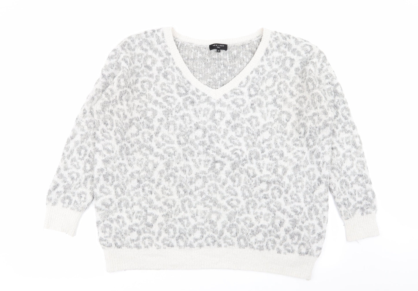 New Look Womens Multicoloured Animal Print  Pullover Jumper Size 12