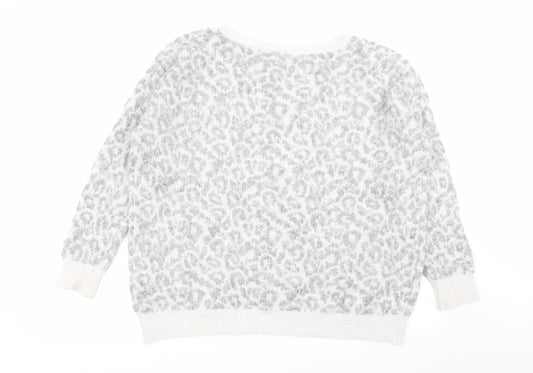 New Look Womens Multicoloured Animal Print  Pullover Jumper Size 12