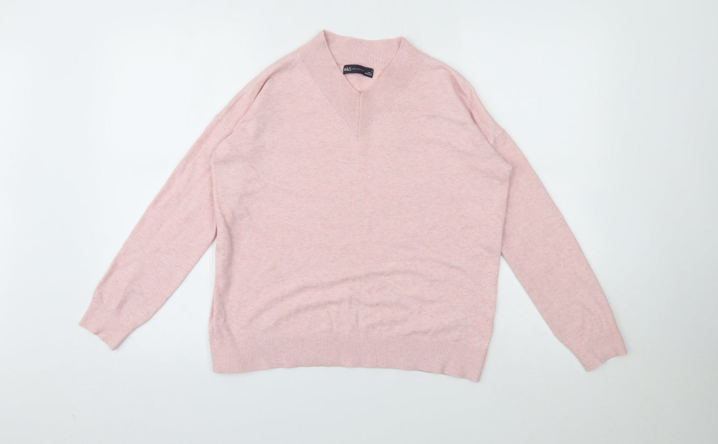 M&S Womens Pink   Pullover Jumper Size S