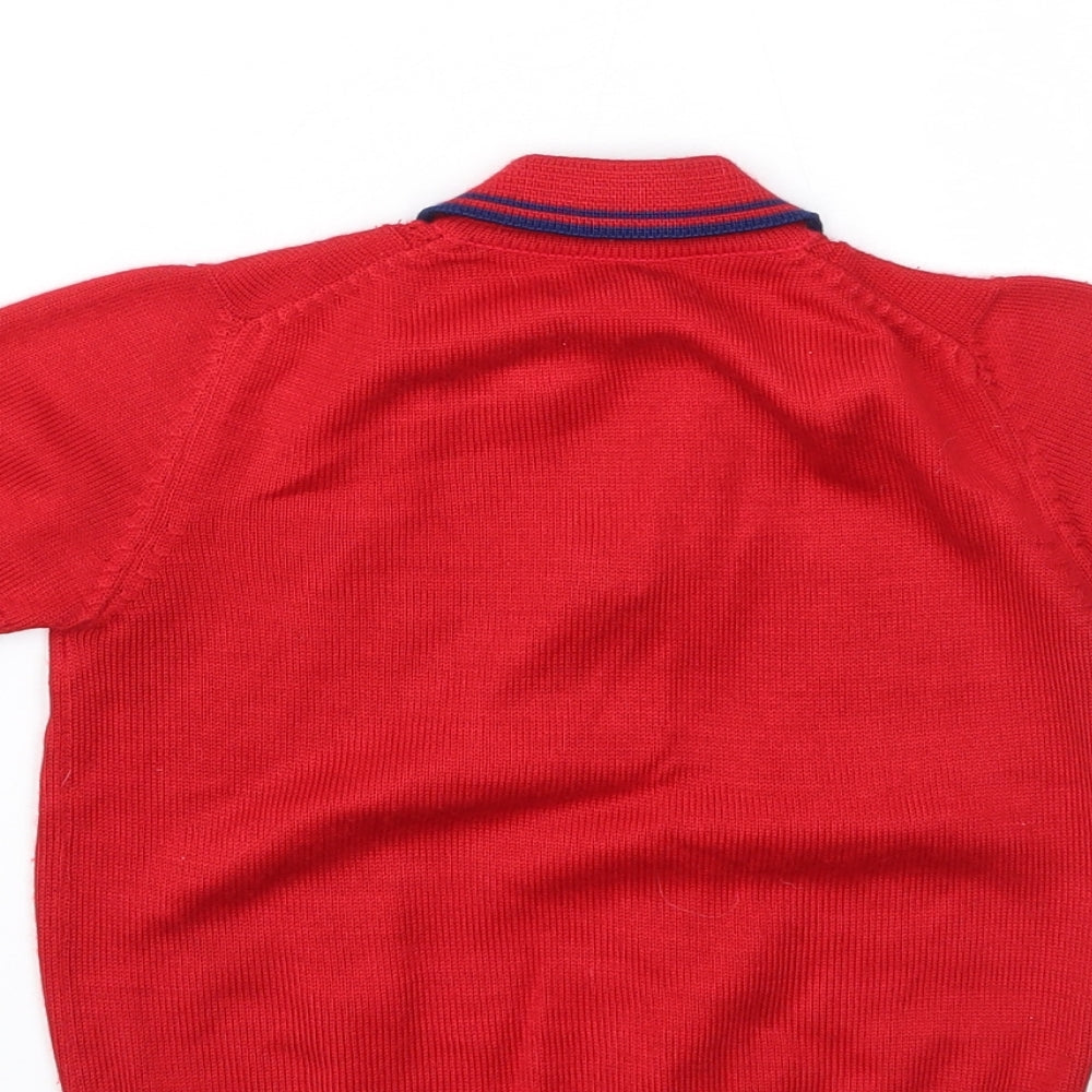 PREWORN  Boys Red   Basic T-Shirt Size 4 Years