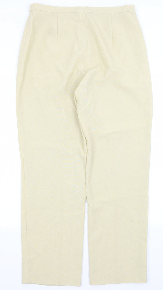 Portafina Womens Beige   Dress Pants Trousers Size 14 L29 in