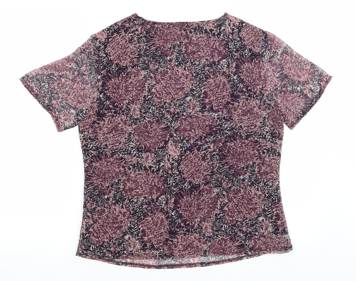Collection Womens Purple   Basic T-Shirt Size 12