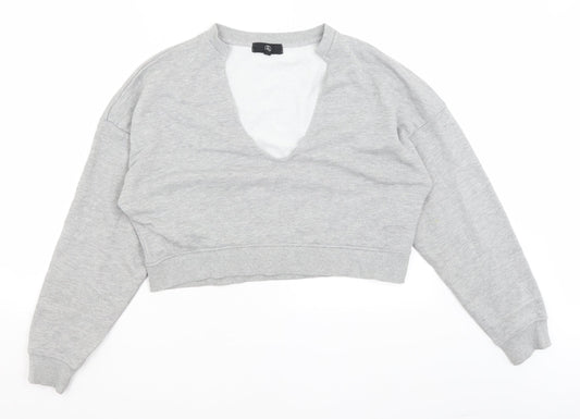 Missguided Womens Grey   Pullover Jumper Size 8