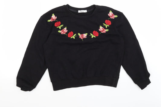 Daphnea Womens Black   Pullover Jumper Size S