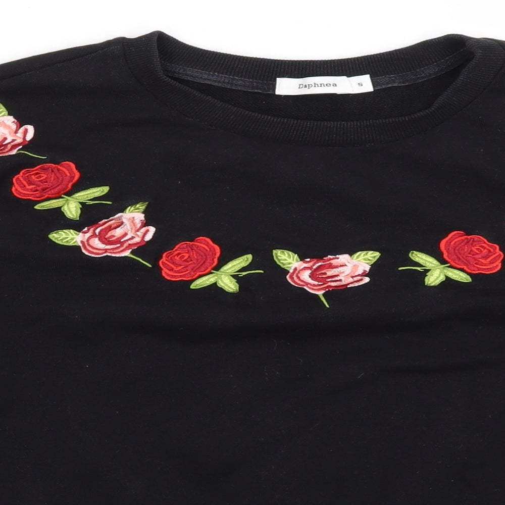 Daphnea Womens Black   Pullover Jumper Size S