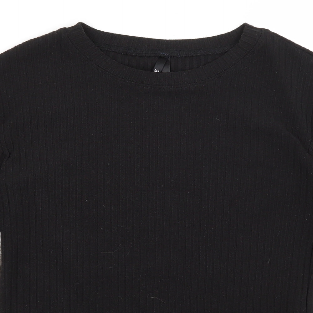 Elli White Womens Black   Basic T-Shirt Size S