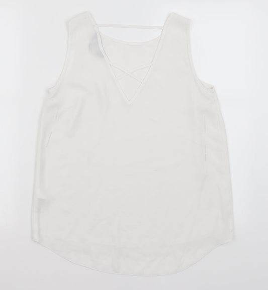 Dorothy Perkins Womens White   Basic Tank Size 8